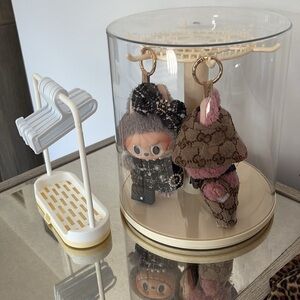 Rotating Labubu Display Case and Clothing Rack
